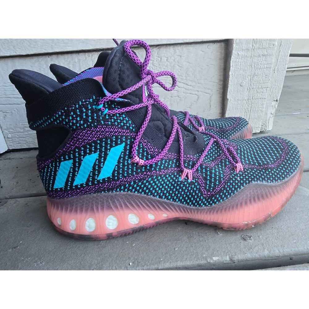 Adidas Crazy Explosive Swaggy P BB8338 Men's Black Pink Blue High Top Sneakers - Picture 5 of 12